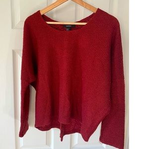 Crop sweater with button back detail